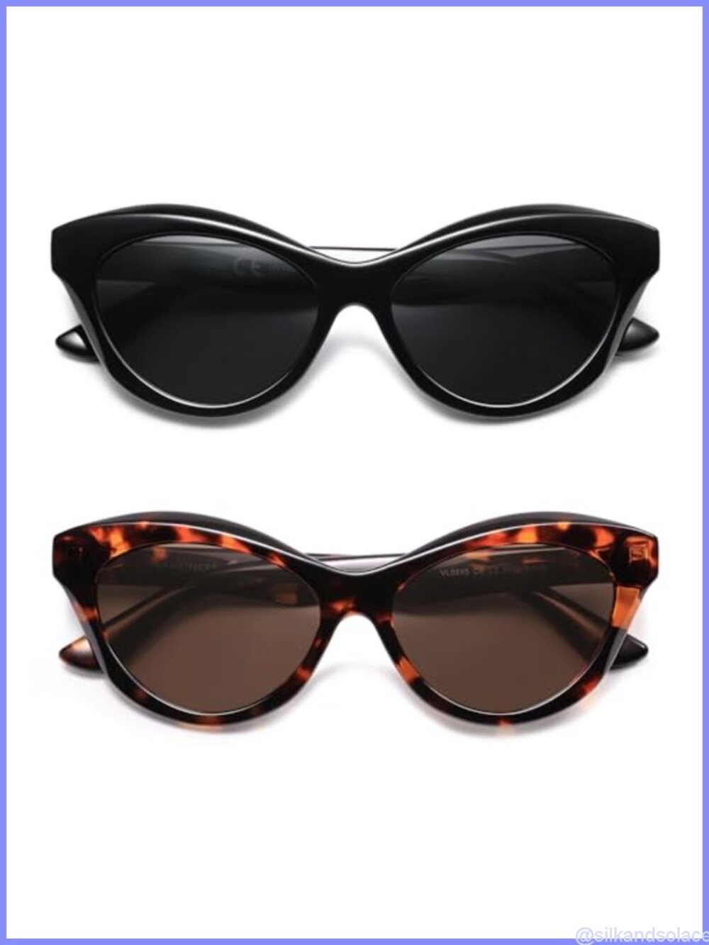 Cat Eye Polarized Sunglasses Retro Full Frame UV Protection Women